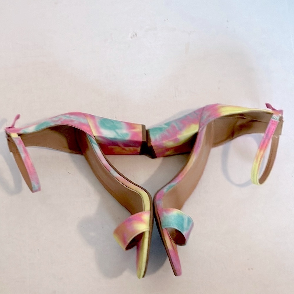 Top Moda Hannah tye dye block Heeled Sandals size 8 - Picture 7 of 12
